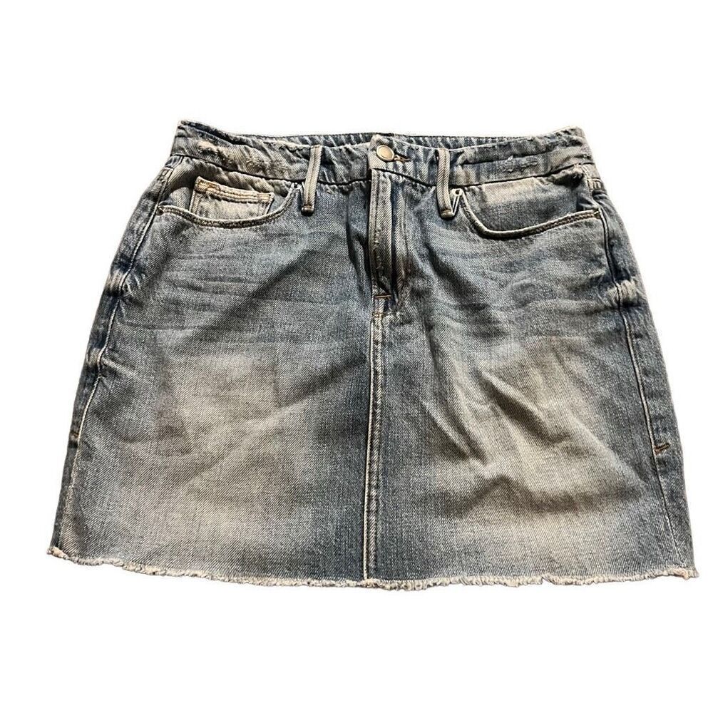 Good American blue denim mini skirt size 25